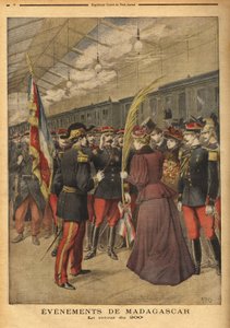 De terugkeer van het 200e regiment van kolonel Brice Bizot naar Port Vendor door Unknown artist