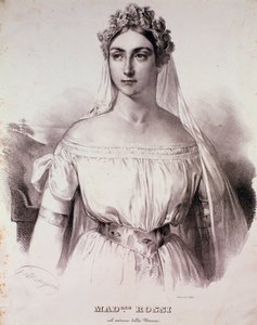 De zangeres Mademoiselle Rossi in de opera La Norma door Unknown artist