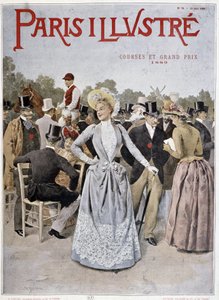 De toeschouwers bij de races - in Paris Illustré door Unknown artist