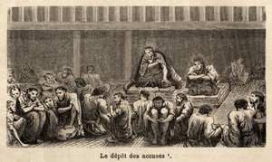 De stadia van gerechtigheid: het depot van de aanklachten door Unknown artist