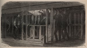 Theatertrucs - slikken - gravure van 1875