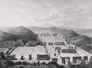 Thermale baden van Ostia Antica, Italië 19e eeuw door Unknown artist