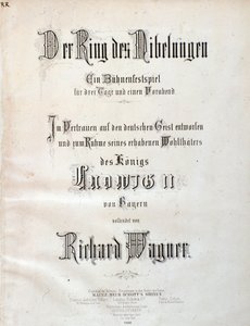 Titelpagina van muziekpartituur van Der Ring des Nibelungen door Wagner door Unknown artist