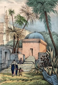 Graven van de Moorse inwoners van Algiers op een begraafplaats van Bab-el-Oued