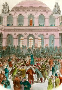 Beurs van Parijs, gravure 1856 door Unknown artist