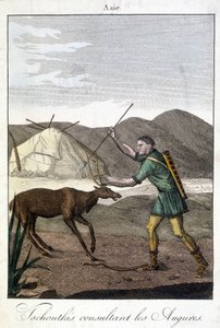 Tschutkis man raadpleegt de auspures (Azië) door Unknown artist