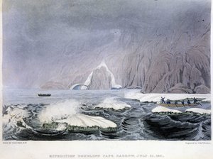 Uitzicht op Kaap Barrow - in "Narrative of a journey to the shores of the Polar sea in the years 1819-1821" door John Franklin, ed. Londen