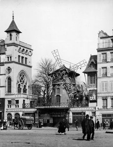 Uitzicht op Parijs: Le Moulin Rouge, Quartier Montmartre