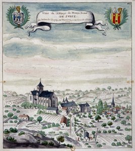 Uitzicht op de abdij van Sully, Touraine