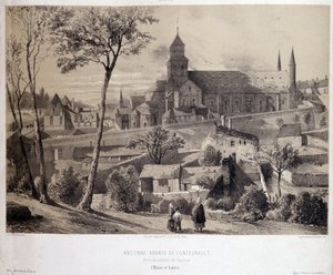 Uitzicht op de abdij van Fontevrault (Fontevraud) nabij Saumur