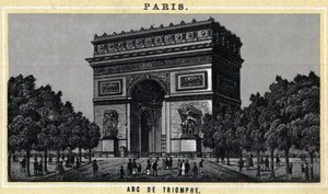 Uitzicht op de Arc de Triomphe in Parijs door Unknown artist