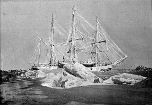 Gezicht op het Belgische wetenschappelijke schip 