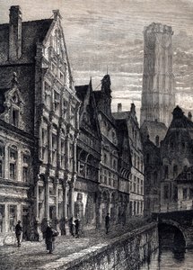 Zicht op de stad Mechelen in België - ca. 1867 door Unknown artist