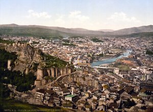 Uitzicht op Tbilisi, hoofdstad van Georgië