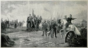 Oorlog van de Gemeenschappen van Castilië: Slag bij Villalar. Overwinning van de royalistische troepen over de gemeenschappen (23 april 1521). Gravure, Spanje 16e eeuw.