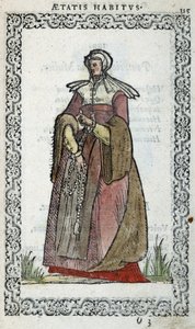 Vrouw picarde - in "Habits et effigies" door Jean Sulperius