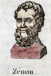 Zenon van Citium (ca. 335 - ca. 264 v.Chr.), Griekse filosoof. gravure uit 1822.