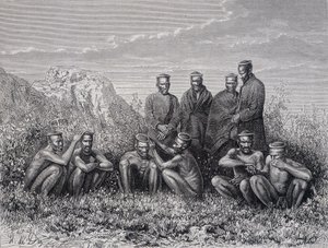 Zulu Cafres (Ring-Kop stam) door Unknown artist