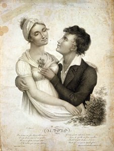 Genrescène die een koppel voorstelt door Unknown artist