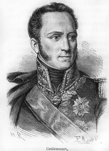 Portret van Le Marquis de Caulaincourt (1773-1827), Hertog van Vicenza, Franse generaal en diplomaat. door Unknown artist