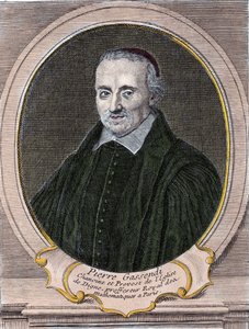 Portret van Pierre Gassendi (1592-1655), Franse filosoof, astronoom, wiskundige en natuurkundige.