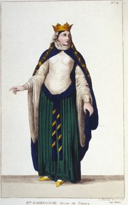 Portret van Sint Radegonde (ca. 520-587), koningin van de Franken, vrouw van Clotaire (Clothaire) I