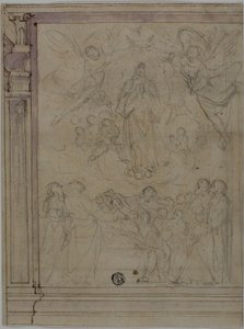 Maria Hemelvaart (recto); Schetsen van Architecturale Details (verso)