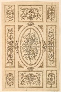 Tekening, plafondontwerp, ca. 1750 door Unknown artistUnknown artist