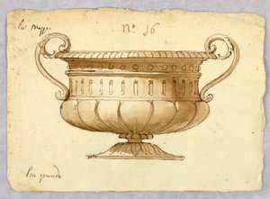 Tekening, ontwerp voor een kom, 1780-1820