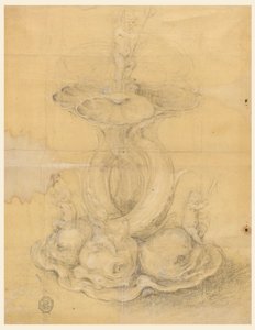 Tekening, ontwerp voor een middenstuk, 1630-60 door Unknown artistUnknown artist