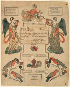 Fraktur, doopcertificaat [Geboorteakte], 1816 door Unknown artistUnknown artist