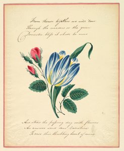 Wenskaart, "Van daaruit zullen we samen liefhebben...", ca. 1819 door Unknown artistUnknown artist