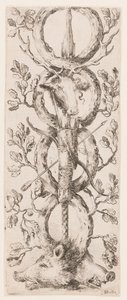 Prent, Ornamenten of Grotesken (Grotesque Ornament), ca. 1653 door Unknown artistUnknown artist