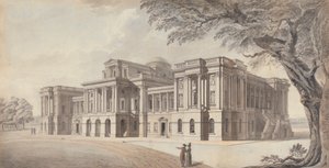Een Georgisch herenhuis, voor- en zijaanzichten door Unknown artist