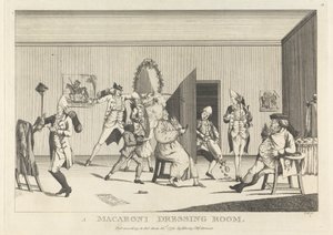 Een macaroni kleedkamer door Unknown artist