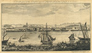 Een uitzicht op de stad en de scheepswerf van Zijne Majesteit in Woolwich door Unknown artist