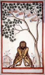 Een fakir. Pagina uit het manuscript (ms.8300) 