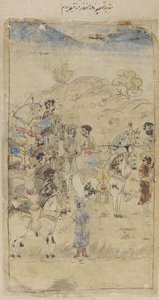 Een Groep Mannen en Paarden door Unknown artist