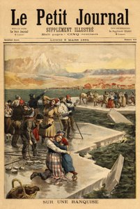 Een enorm blok ijs breekt van het vasteland bij Helsingfors door Unknown artist
