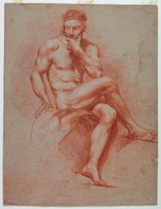 Een naakte man door Unknown artist