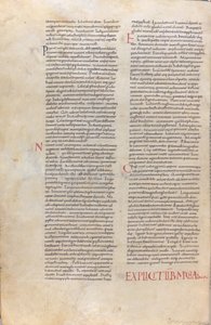 Een pagina uit de 11e-eeuwse Bijbel