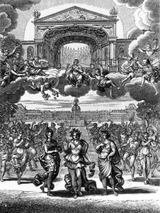 Een scène uit Alceste door Jean Baptiste Lully (Giovanni Battista Lulli) (1632-1687) door Unknown artist