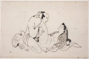 Een blad uit een shunga-album