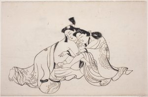 Een blad uit een shunga-album
