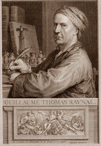 Abt Guillaume Thomas Raynal (1713-1796) Engelse schrijver gravure naar Charles-Nicolas Cochin II - Guillaume Thomas Raynal (Guillaume-Thomas) gravure