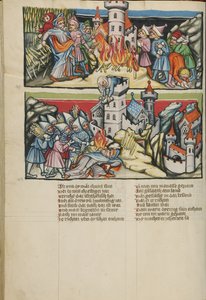 Abimelech vernietigt Sichem; Abimelech gedood door de vrouw van Thebe