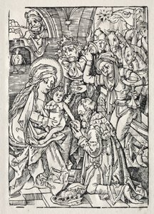 Aanbidding der Koningen door Unknown artist
