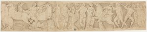 Na de antiek: Sarcofaagdeksel met de Werken van Hercules door Unknown artist