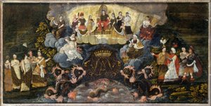 Allegorie bij het huwelijk van de Dauphin met Marie-Anne van Beieren, 7 maart door Unknown artist