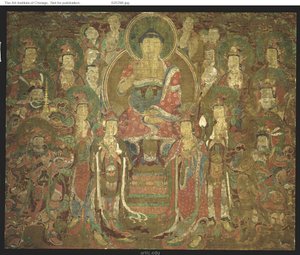 Amitabha Boeddha met Assemblage 아미타불회도